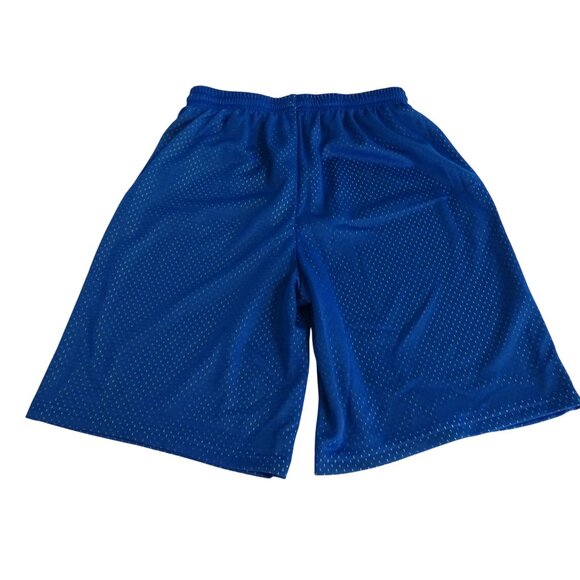 BCG Blue Green Mesh Athletic Shorts Youth Boys L 14 16 Drawstring Elastic Waist - Picture 2 of 6